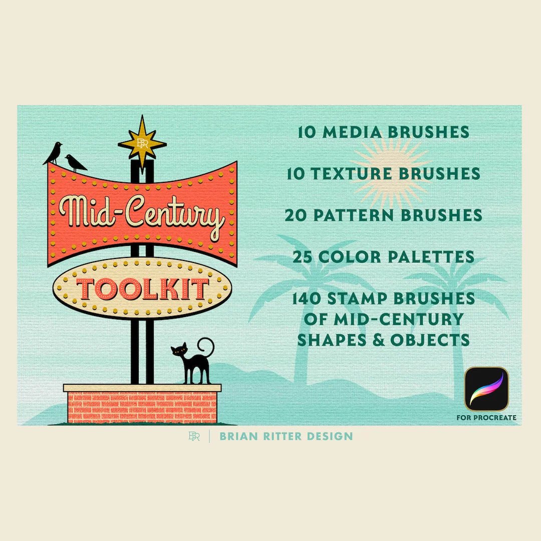 Mid-Century Retro Toolkit by Brian Ritter Design