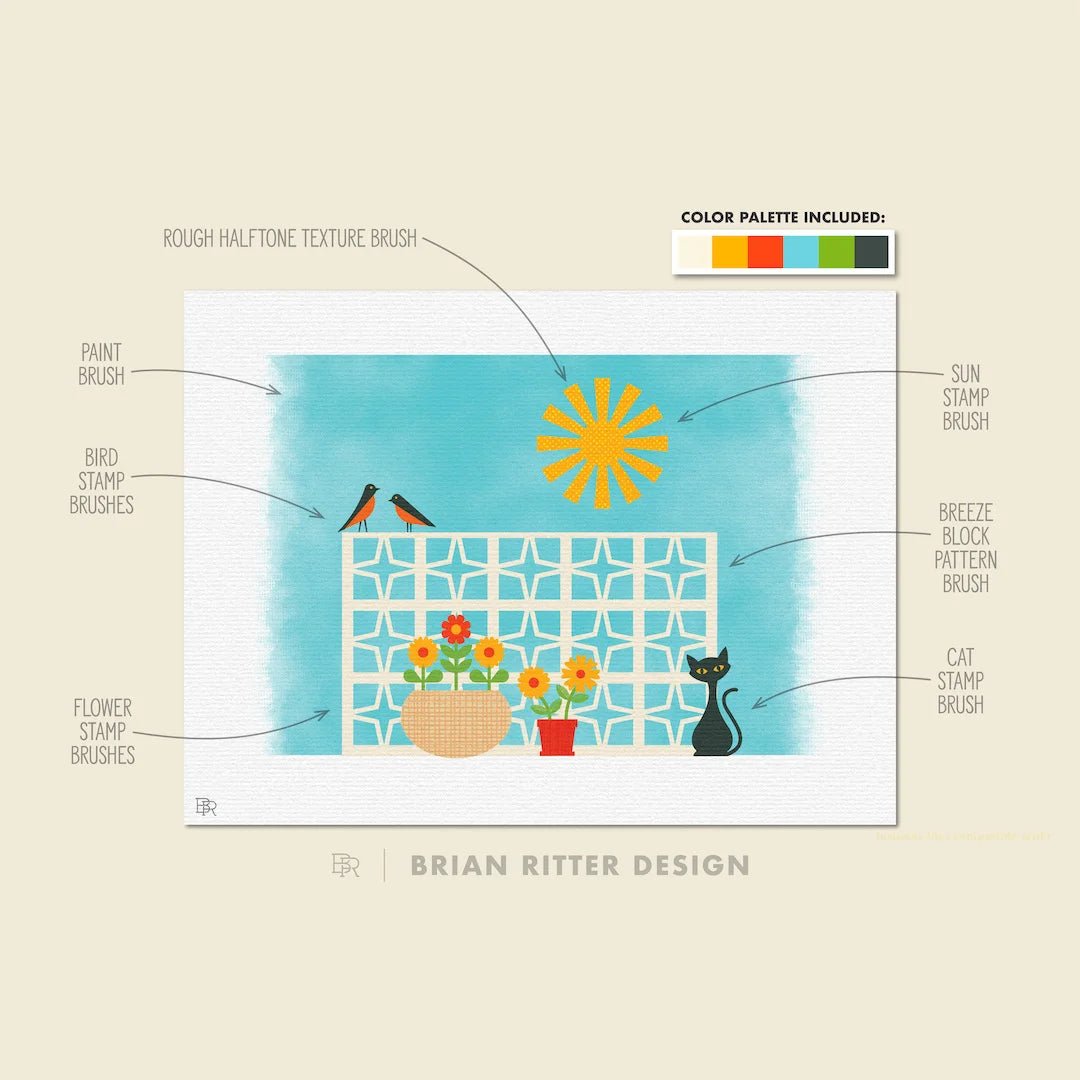 Mid-Century Retro Toolkit by Brian Ritter Design