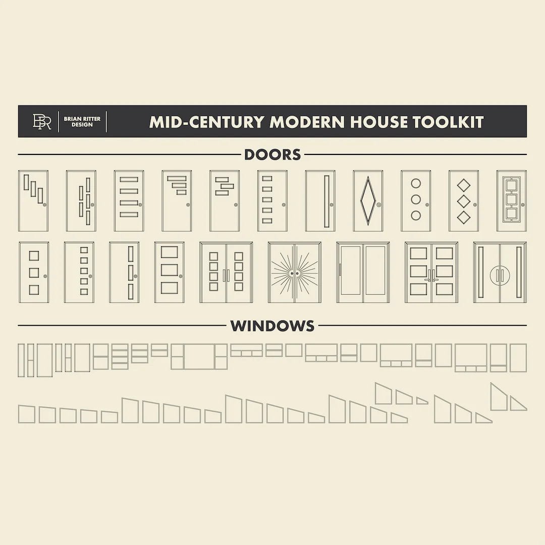 Toolkit voor moderne huizen uit het midden van de eeuw door Brian Ritter Design