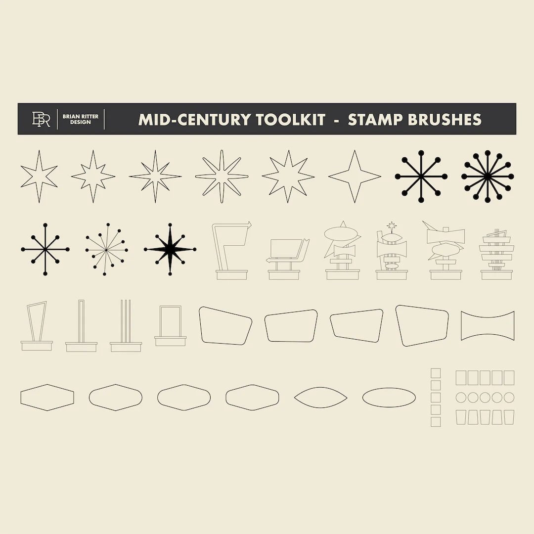 Mid-Century Retro Toolkit van Brian Ritter Design