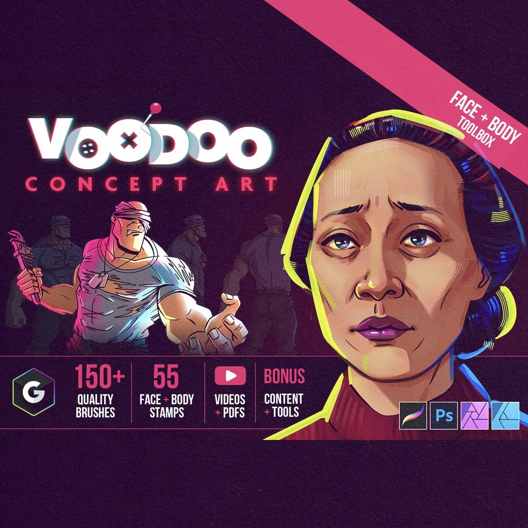 Voodoo Concept Art - Procreate, Photoshop, Affinity Design by GreenRoom