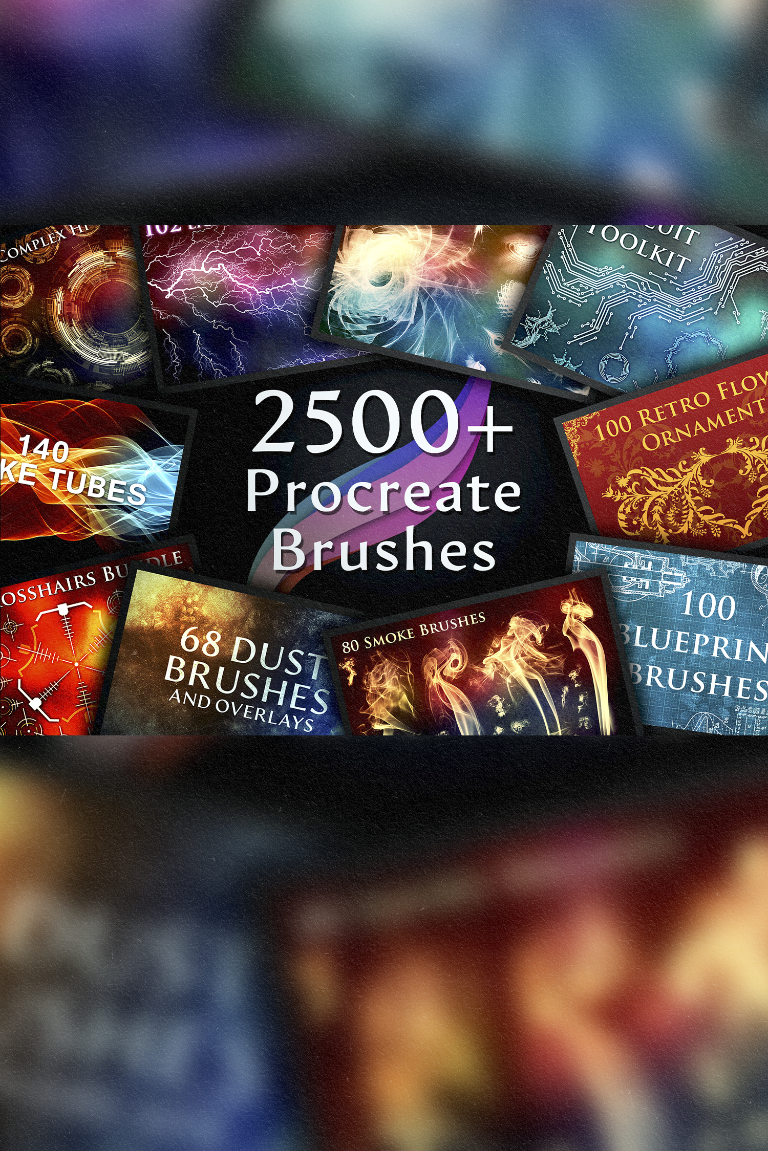 2500+ Procreate Brushes Ultieme bundel van Reto Scheiwiller