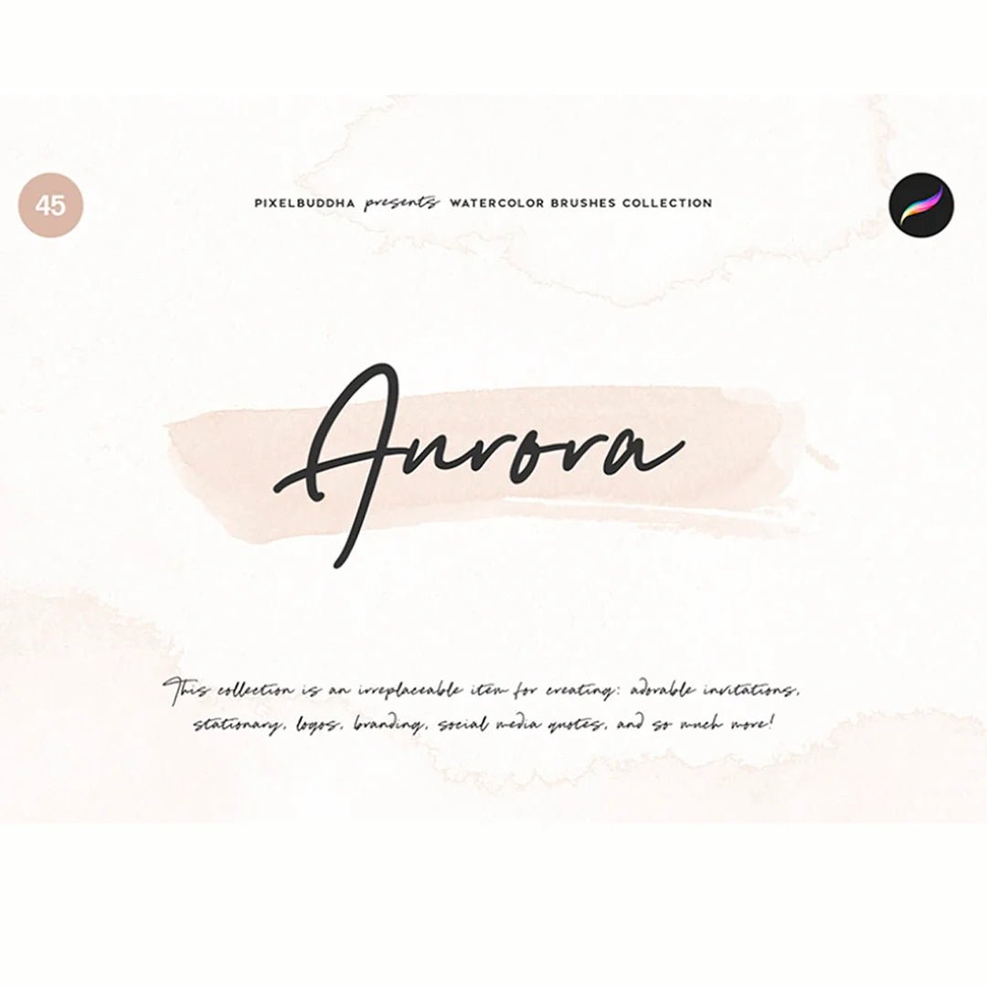 Aurora Watercolor Brushes by PixelBuddha