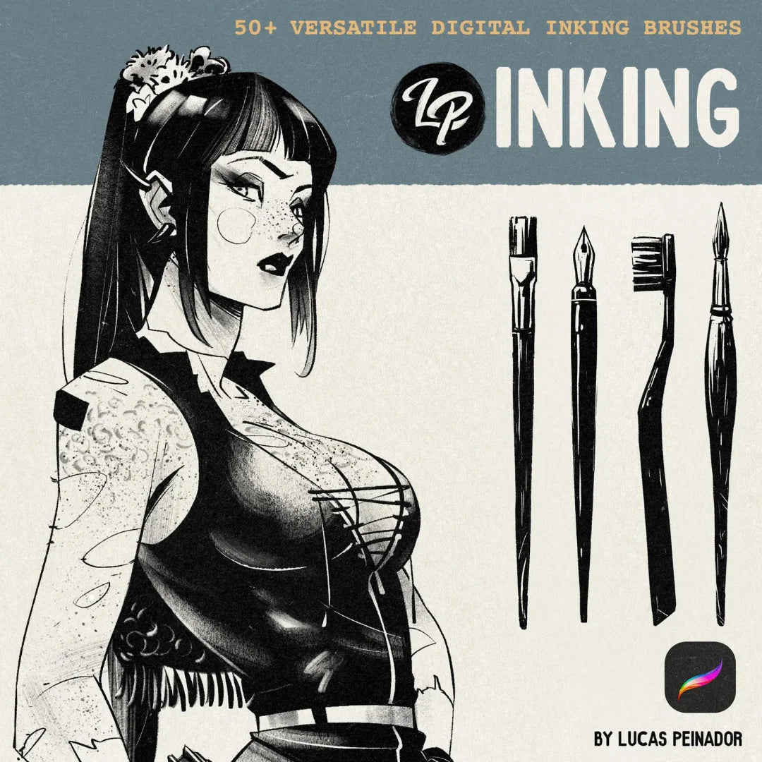 Inking Procreate Brushes by Lucas Peinador