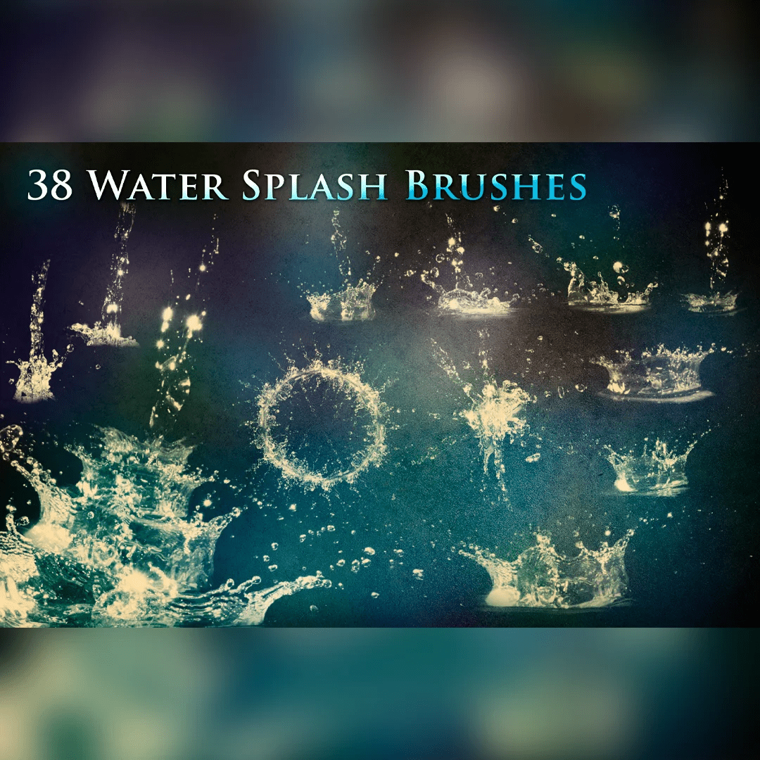 38 Water Splash Brushes for Dynamic Artwork by Reto Scheiweller