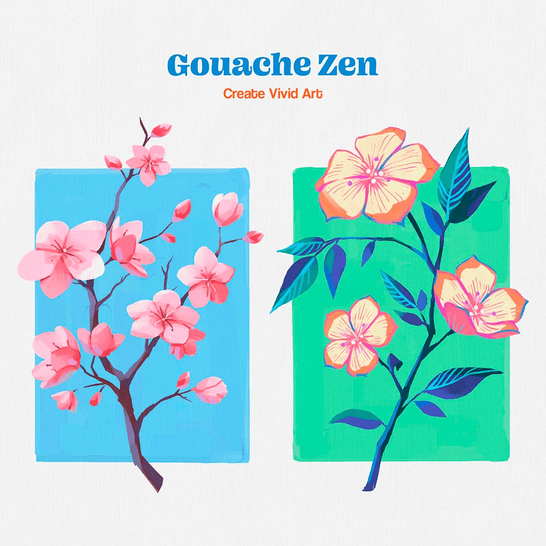 Gouache Zen Brushes by Brushapes