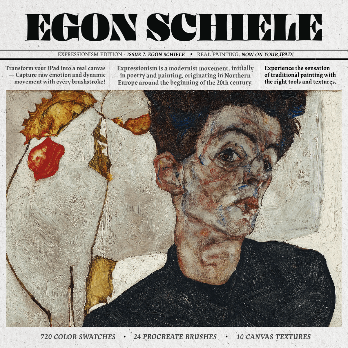 Egon Schiele Procreate Kit by Digi Life