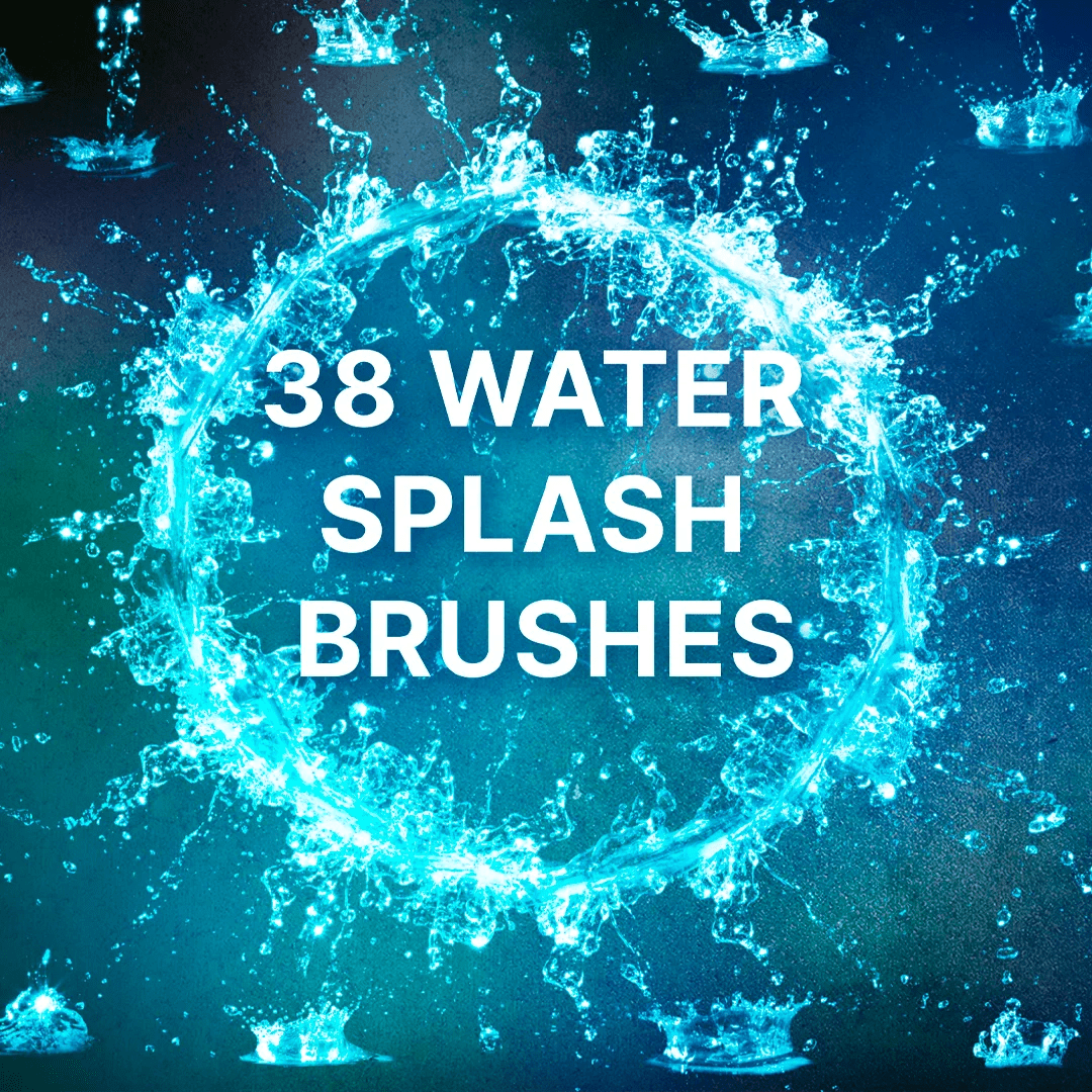 38 Water Splash Brushes for Dynamic Artwork by Reto Scheiweller