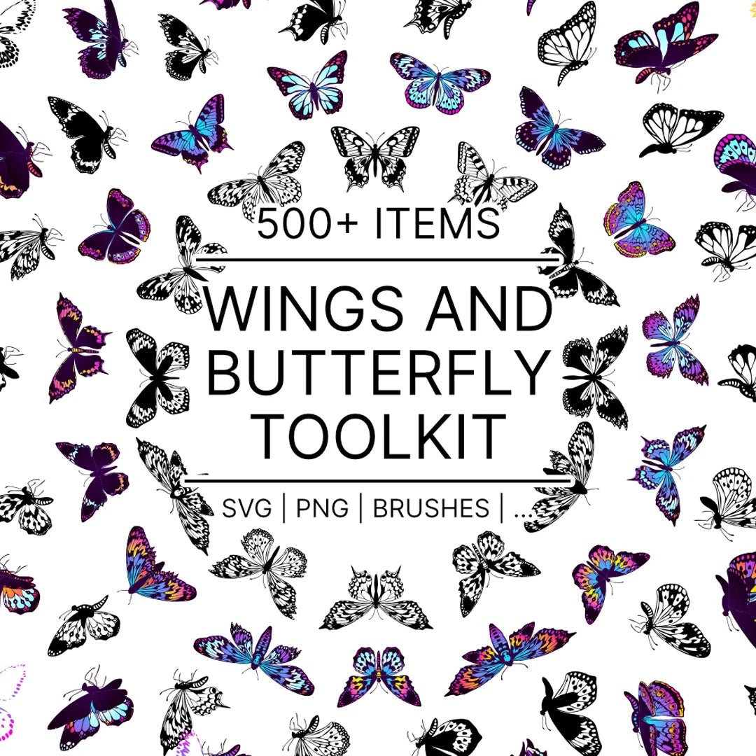 Wings and Butterflies Design Bundle by Reto Scheiweller