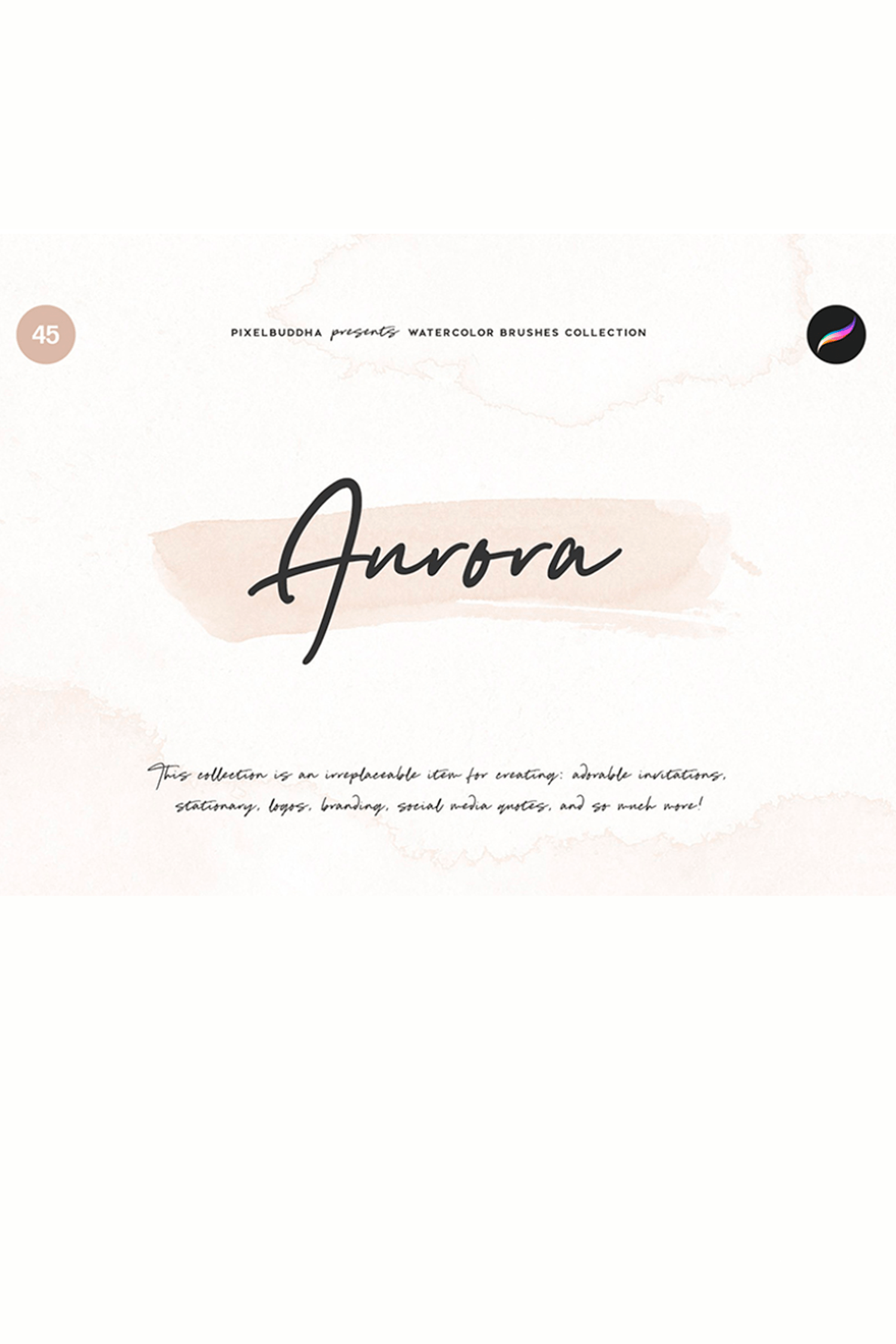 Aurora-Aquarellpinsel von PixelBuddha