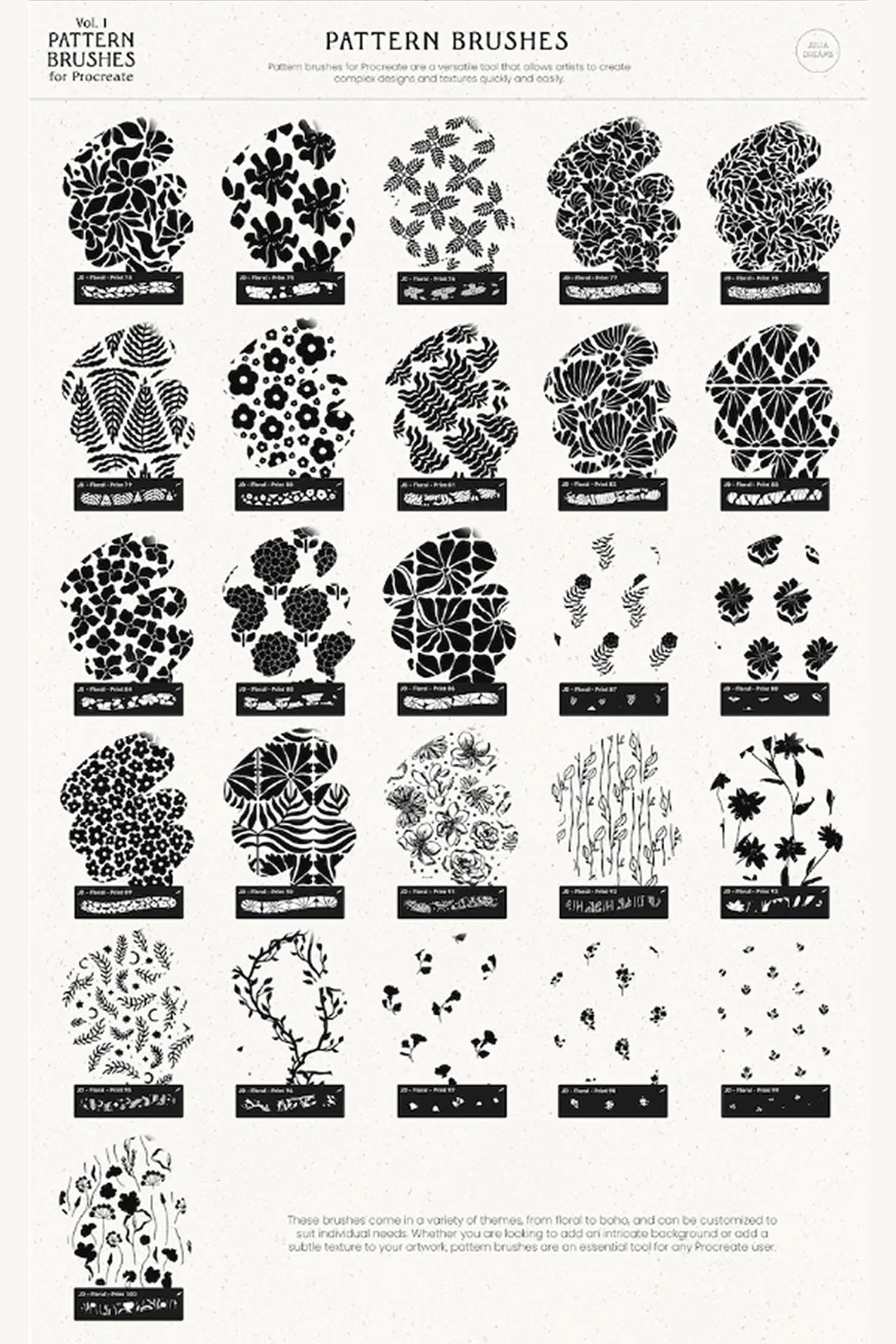 Pattern Brushes Vol 1 by Julia Dreams